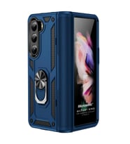 Microsonic Samsung Galaxy Z Fold 5 Kılıf Military Ring Holder Siyah (Lacivert)