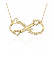 Sen Bir Meleksin Canım Annem Gümüş Sonsuzluk Kolye (Gold)