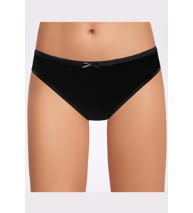 İlke Kadın Ribana Fiyonklu Bikini - 12 Adet (Siyah)