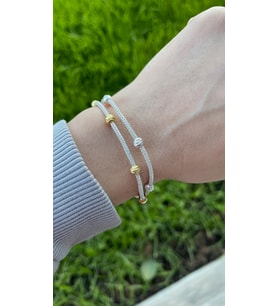 Dorika Boncuk Detaylı İki Zincirli Altın Gümüş Rengi Kombinli Gümüş Bileklik : Gümüş - 17 cm : Gümüş - Altın - 19 cm : Gümüş - 20 cm : Altın - 20 cm : Gümüş - Altın - 20 cm (Gümüş - Altın)