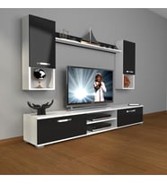 Decoraktiv Eko 5da Mdf Dvd Tv Ünitesi Tv Sehpası (Beyaz-Siyah)