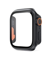 Apple Watch 7/8/9 41mm Watch Ultra Görünümlü Kasa Dönüştürücü Ekran Koruyucu 25 (Siyah)