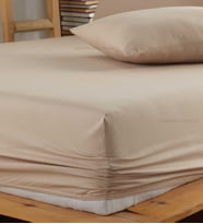 Formeya Lastikli Çarşaf Takımı %100 Pamuk (Yastık Kılıflı) Ranforce Kumaş (Kahverengi)