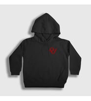 Presmono Unisex Çocuk Beyaz Logo K-Pop Red Velvet Kapüşonlu Sweatshirt 276779tt (Siyah)