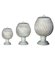 ÜÇLÜ KAPAKLI JAR C 4191 (Beyaz)