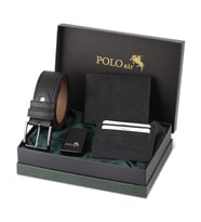 Polo Air Kemer Cüzdan Kartlık Benzinli Çakmak Hediyelik Kutusunda CM-09 (Siyah)