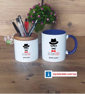 En Cool Baba Kalemlik, Kupa Bardak T Kişiye Özel Hediye Babaya Hediye (Model 6)