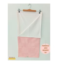 S.kahve Kız Erkek Bebek Battaniyesi Pike %100 Pamuklu Doğal Organik Uyku Çift Taraflı Örtü 86x86cm (Pembe)