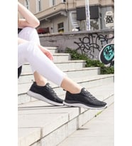 Jump 29920 Kadın Bağcıksız Sneaker Ayakkabı (Siyah)