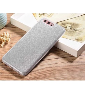 Huawei P10 Kılıf Zore Shining Simli Silikon Kılıf (Gümüş)
