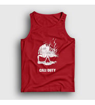 Presmono Unisex Sarı Skull Call Of Duty Atlet 27186tt (Kırmızı)