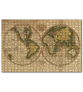 Cakapuzzle 1800lerin Sonu Dünya Haritası  Puzzle Yapboz MDF (Ahşap) (500 Parça)