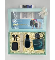 T700 Akıllı Saat + i12 Bluetooth Kulaklık İkili Set - Hediye Kutulu (Siyah)