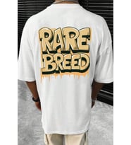 Unisex Rare Breed Baskılı Tasarım Tshirt (Beyaz)
