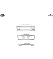 Meriç® Bmw 1 Seri Ön Torpido Kaplama Maun 5 Parça 2004-› (Alüminyum)