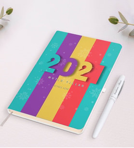 BK Gift Kişiye Özel 2024 Mutlu Yıllar Siyah Defter ve Kalem Hediye Seti-8 (Beyaz)