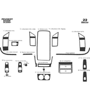 Meriç® Peugeot Boxer Ön Torpido Kaplama Maun 22 Parça 2006-2014 (Karbon)