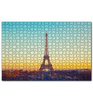 Cakapuzzle  Akşamüzeri Eyfel Kulesi ve Paris  Puzzle Yapboz MDF (Ahşap) (1000 Parça)