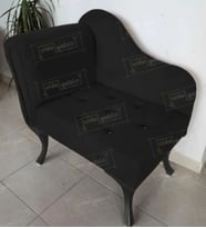 Yeni Model Tekli Köşe Koltuğu Josefin Bench Siyah Ayak (Siyah)