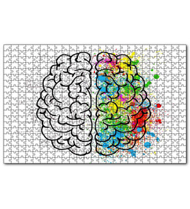Cakapuzzle Beyin Kıvrımları Sanat ve Bilim  Puzzle Yapboz MDF (Ahşap) (500 Parça)