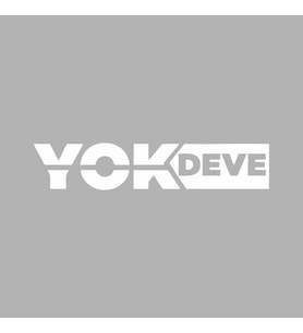 Yok Deve Araba Sticker siyah 17x4 CM (Beyaz)