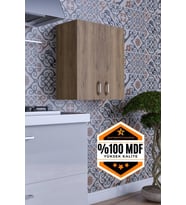 Moza Çok Amaçlı Dolap Kapaklı Mutfak Balkon Banyo MDF (Ceviz)
