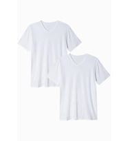 Erkek V Yaka Tshirt SPR24TS40-2 (Beyaz)