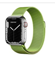 Uyumlu Model Apple Watch 42mm 44mm 45mm 49mm Kordon Milano Loop Metal Kordon 1/2/3/4/5/6/se/7 (Açık Yeşil)