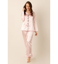 DoReMi Uzun Kollu Saten Pijama Takımı (Pembe)