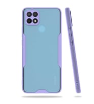Oppo A15S Kılıf Zore Parfe Kenarları Pastel Renk Silikon Kılıf (Mor)