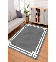 Dijital Kaymaz Taban Yıkanabilir Renkli Salon Halısı Mutfak Halısı Yolluk ND-SD-750 (Antrasit)