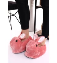 Hayvanlı H12 Tavşanlı Panduf Ev Içi Bot Panduf (Pudra)