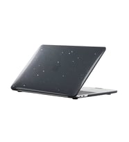 Apple Macbook Air 13.6inç 2022 M2 A2681 Kılıf Simli Ön Arka Kapak (Siyah)