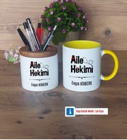 Aile Hekimi Kalemlik, Kupa Bardak T Kişiye Özel Hediye (Model 10)