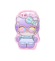 Livava Havali Kedi Çantalı Ve Kilitli Metal Kumbara, Mavi, 16X12 (Pembe)