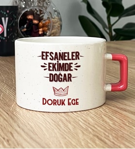 Kişiye Özel Efsaneler Ekimde Doğar Hediye Lüks Fincan Doğum Günü Hediyesi (Pembe)