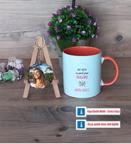 Doğum Günü Hediyesi Kupa Bardak Beyaz ve Fotoğraflı Ahşap Anahtarlık Hediye (Model 13)