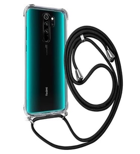 Xiaomi Redmi Note 8 Pro Şeffaf Boyun - Omuz Askılı İpli Kılıf (Beyaz)