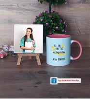 En İyi Hemşire Fotoğraflı Dekoratif Taş, Kupa Bardak Beyaz Hediye (Model 6)