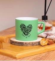 Trace Of Love  Tasarımlı Renkli Nescafe Fincanları 220 ML (Yeşil)