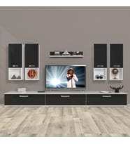 Decoraktiv Eko 8da Slm Tv Ünitesi Tv Sehpası (Beyaz-Siyah)
