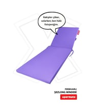 XPERMATE Fermuarlı Şezlong Minderi Su itici Kumaş Katlanır Şezlong Minderi Katlanabilir Plaj Minderi 60x180x5 (Mor)