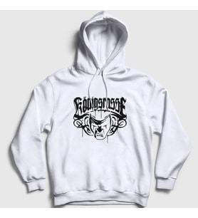 Presmono Unisex Beyaz Logo Koenigsrasse Königsrasse Kapüşonlu Sweatshirt 478200tt (Beyaz)