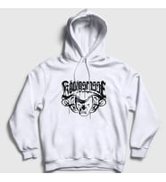 Presmono Unisex Beyaz Logo Koenigsrasse Königsrasse Kapüşonlu Sweatshirt 478200tt (Beyaz)