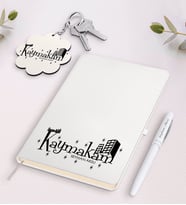 BK Gift Kişiye Özel Kaymakam Siyah Defter Kalem Ve Anahtarlık Hediye Seti-2 (Model 2)