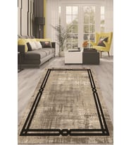 Dijital Kaymaz Taban Yıkanabilir Modern Renkli Salon Halısı Mutfak Halısı Yolluk ND-HT-1119 (Kahverengi)