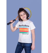 Toontoy Erkek Çocuk Surfvibes Baskılı Tişört (Ekru)
