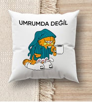 BK Gift Esprili Beyaz Kırlent Yastık, Ev Hediyesi, Ev Dekorasyonu, Dekoratif Hediye (Model 12)