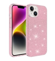 Apple iPhone 14 Plus Kılıf Zore Shining Simli Silikon Kılıf (Pembe)