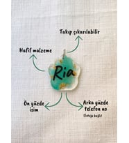 Pati Şeklinde Renkli-Şeffaf  Kedi/ Köpek- İsimliği/ Künyesi (Yeşil)